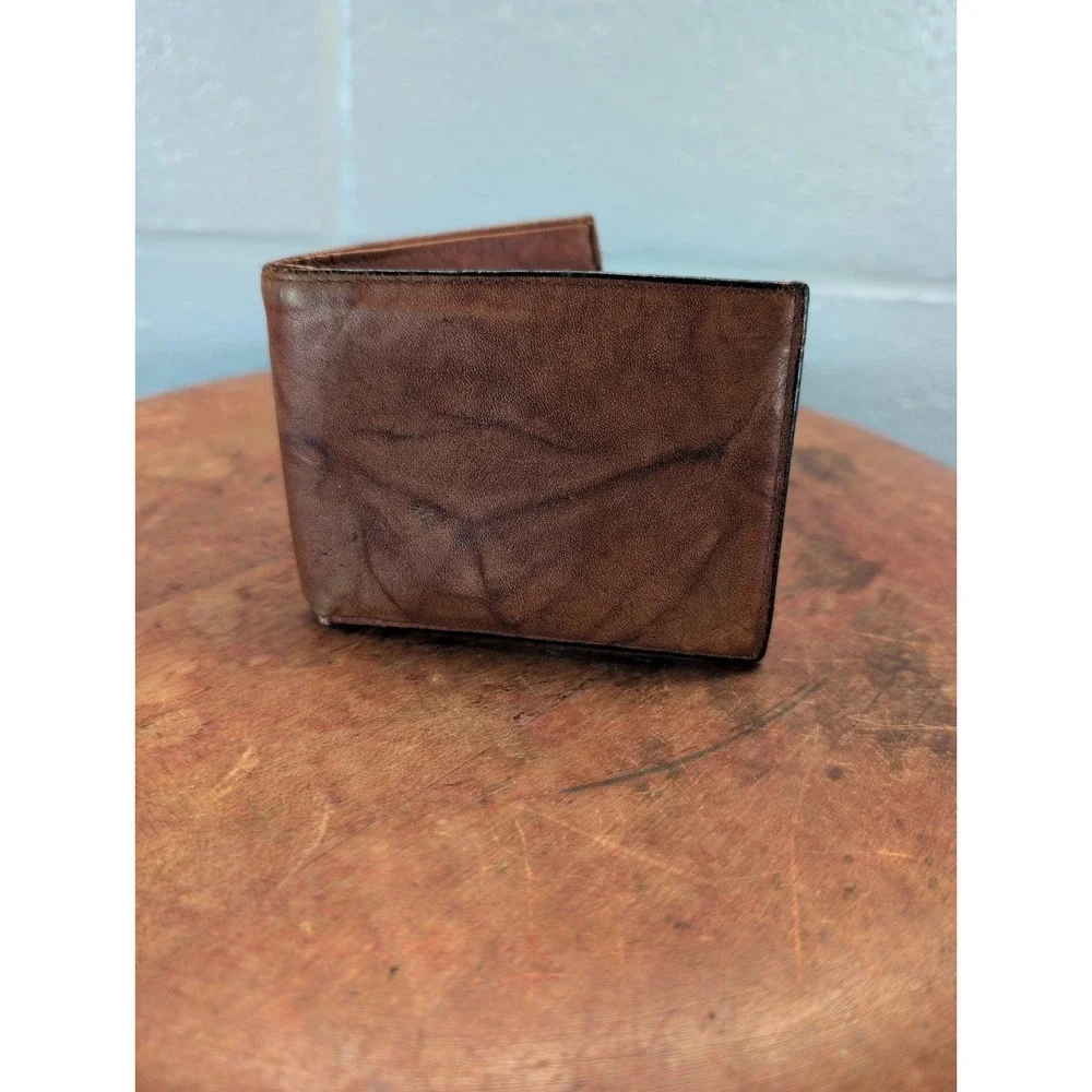 Buxton Genuine Top Grain Leather Bifold Wallet Brown
